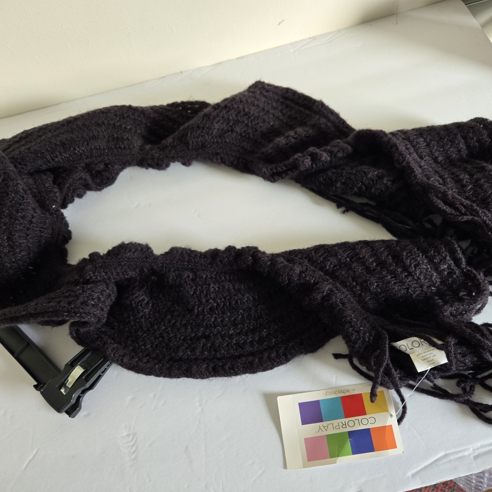 Black Knit Scarf